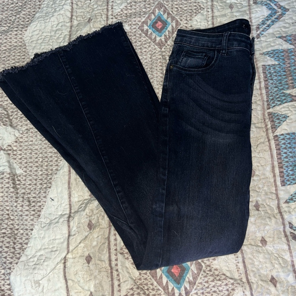 Lucky & Blessed Black Bell Bottoms